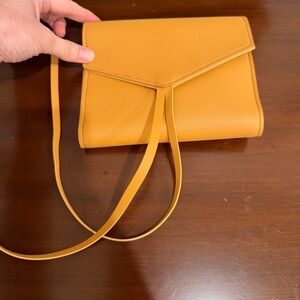 Glass Ladder & Co. Leather Tech Organizer  Mustard Yellow Women's Bag